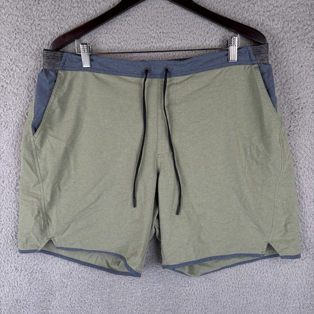 Chubbies Swim Trunks Mens 2XL Lined 7" Olive Green Drawstring
